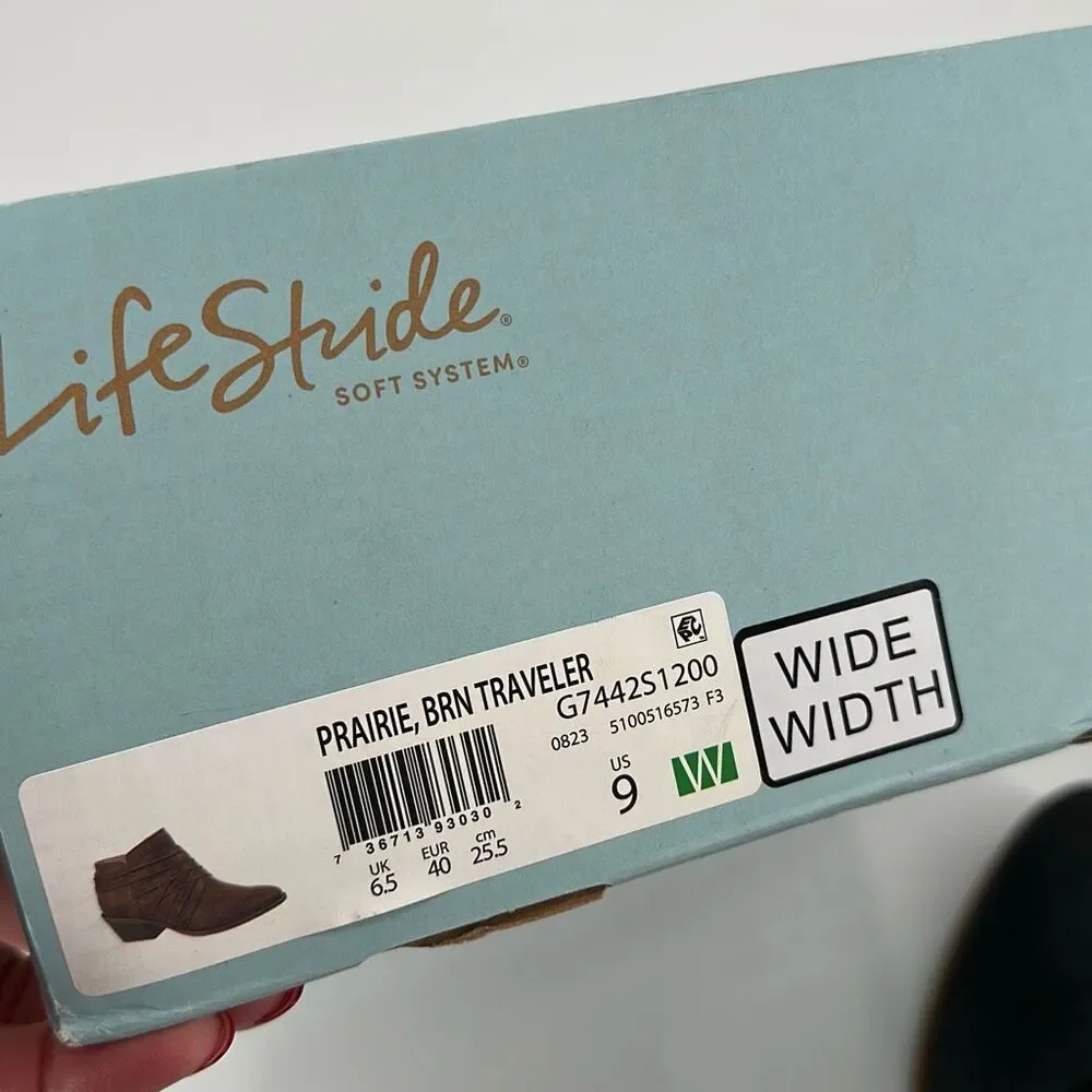 Life Stride Black Ankle Boots